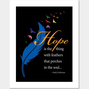 Hope quote, white type Posters and Art